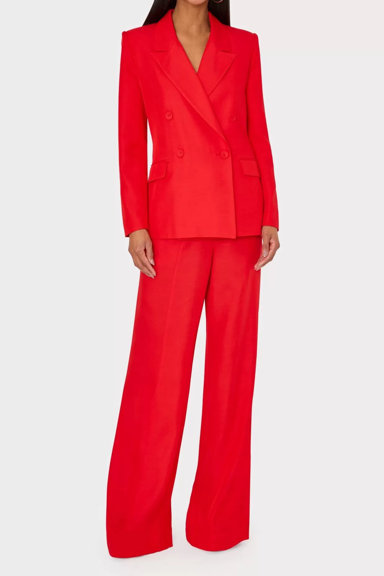 Matching Sets-MILLY Abbi Double Breasted Blazer Red