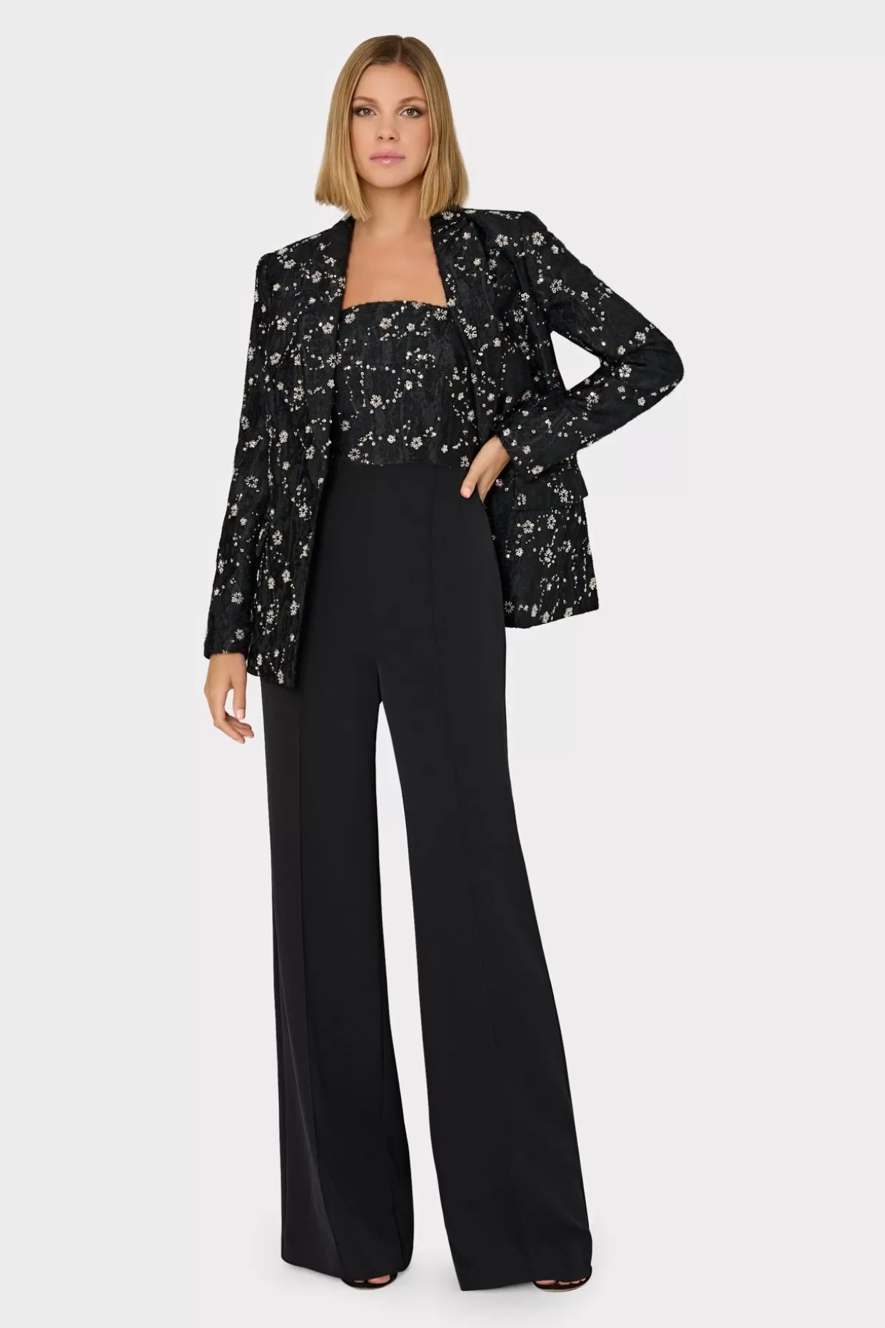 Coats & Jackets-MILLY Alexa Beaded Blazer Black