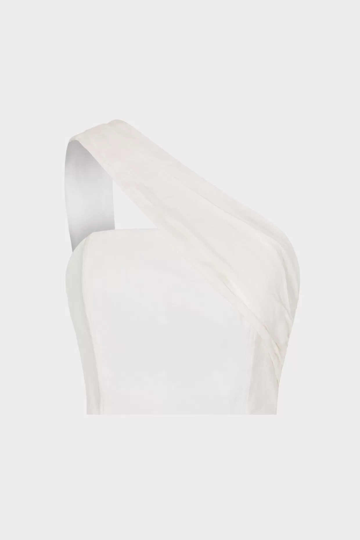 Jumpsuits & Rompers-MILLY Arantza Draped One Shoulder Top White