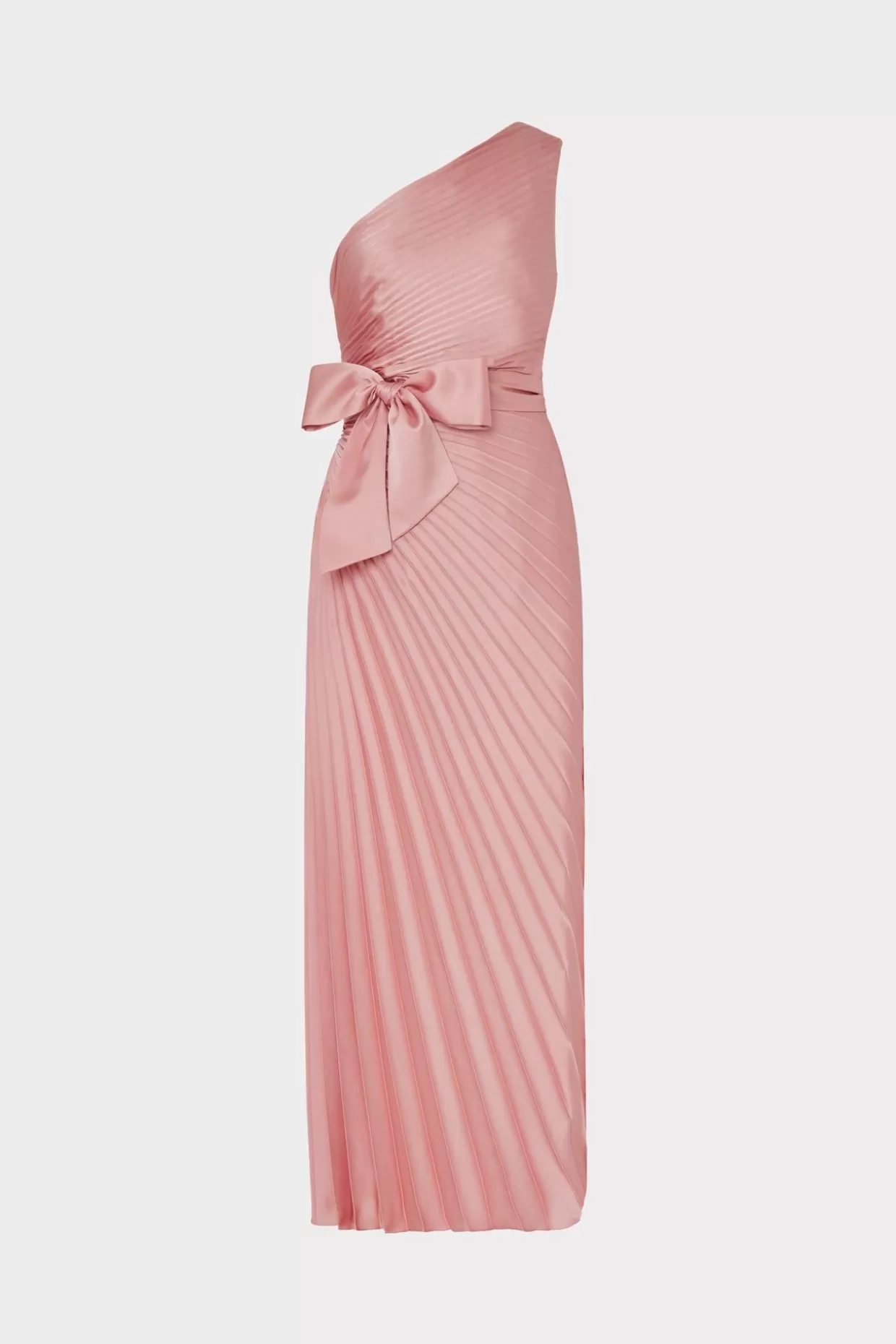 Maxi Dresses-MILLY Estelle Satin Dress Rose Gold