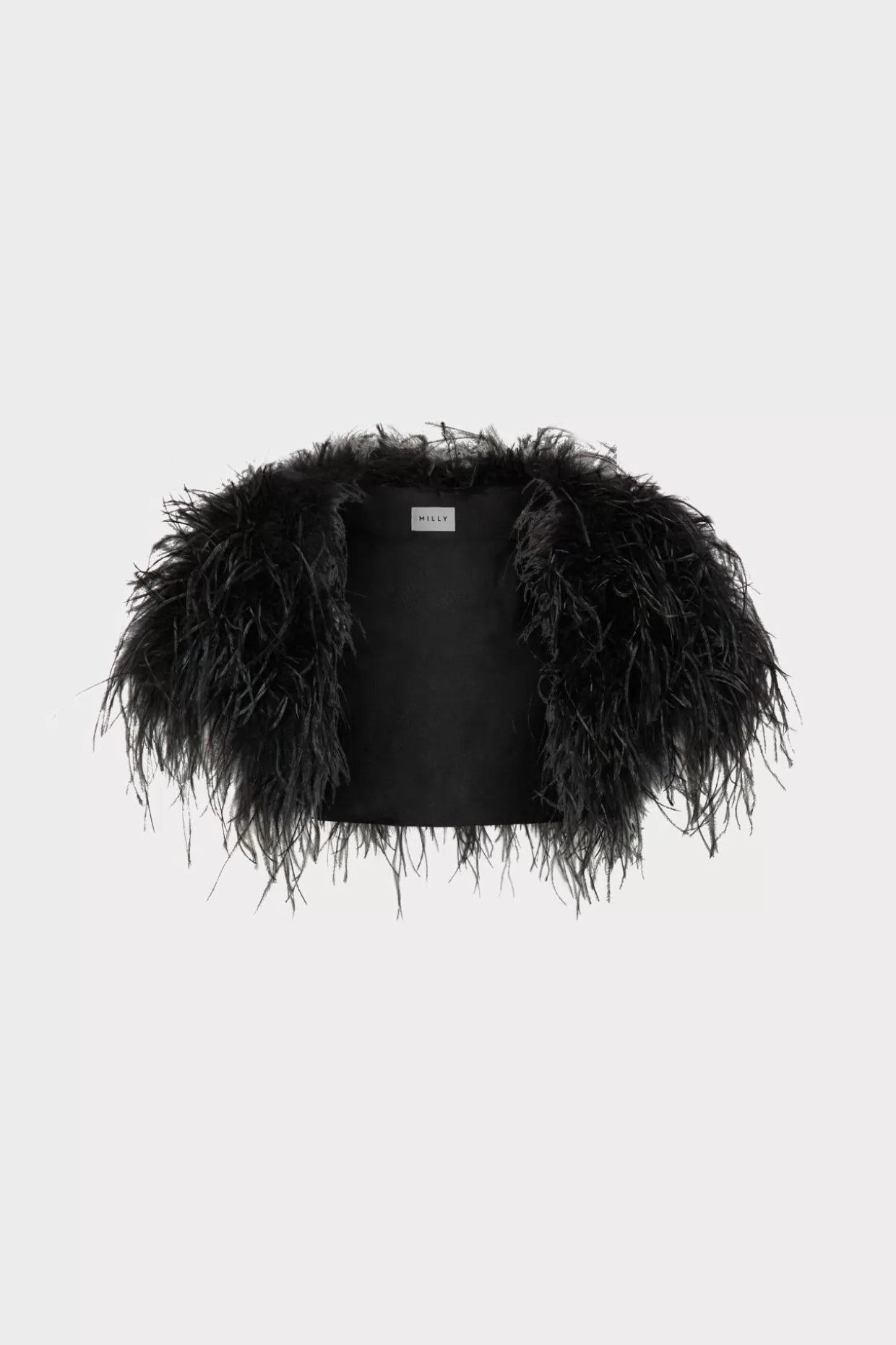 Coats & Jackets-MILLY Feather Bolero Black