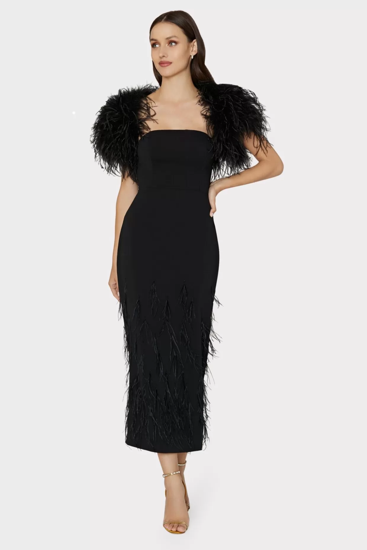 Coats & Jackets-MILLY Feather Bolero Black