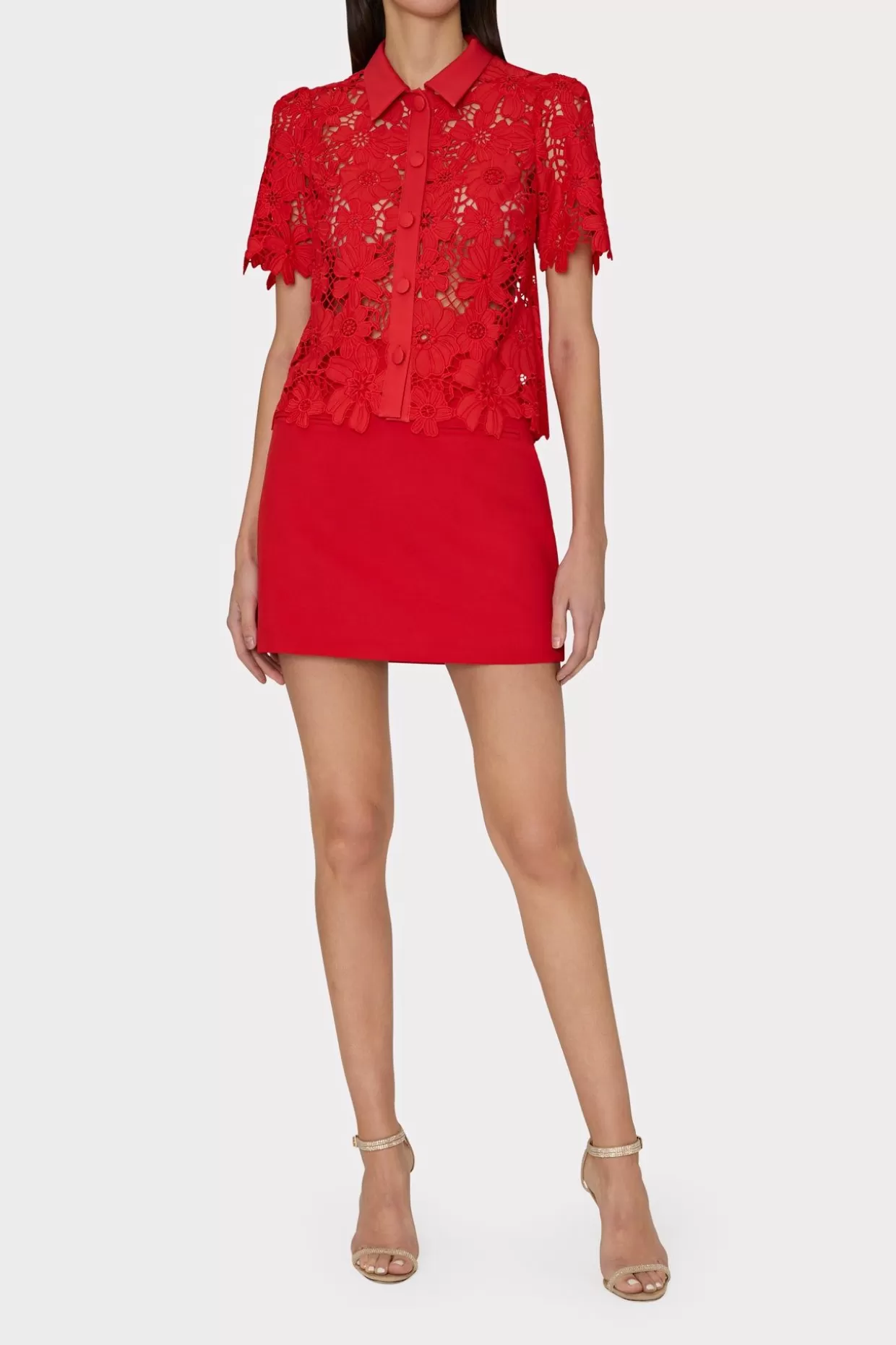 Skirts-MILLY Lizzy Cady Mini Skirt Red