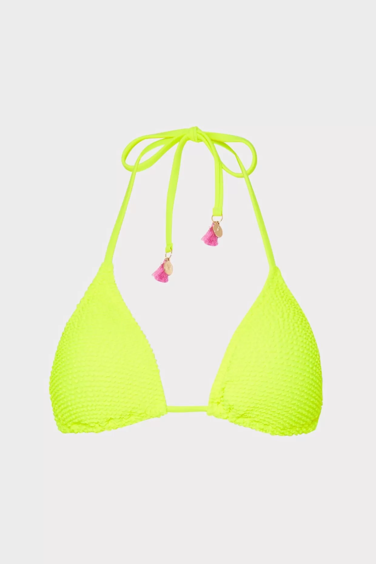 Bikinis-MILLY Lori Textured Triangle Bikini Top Yellow