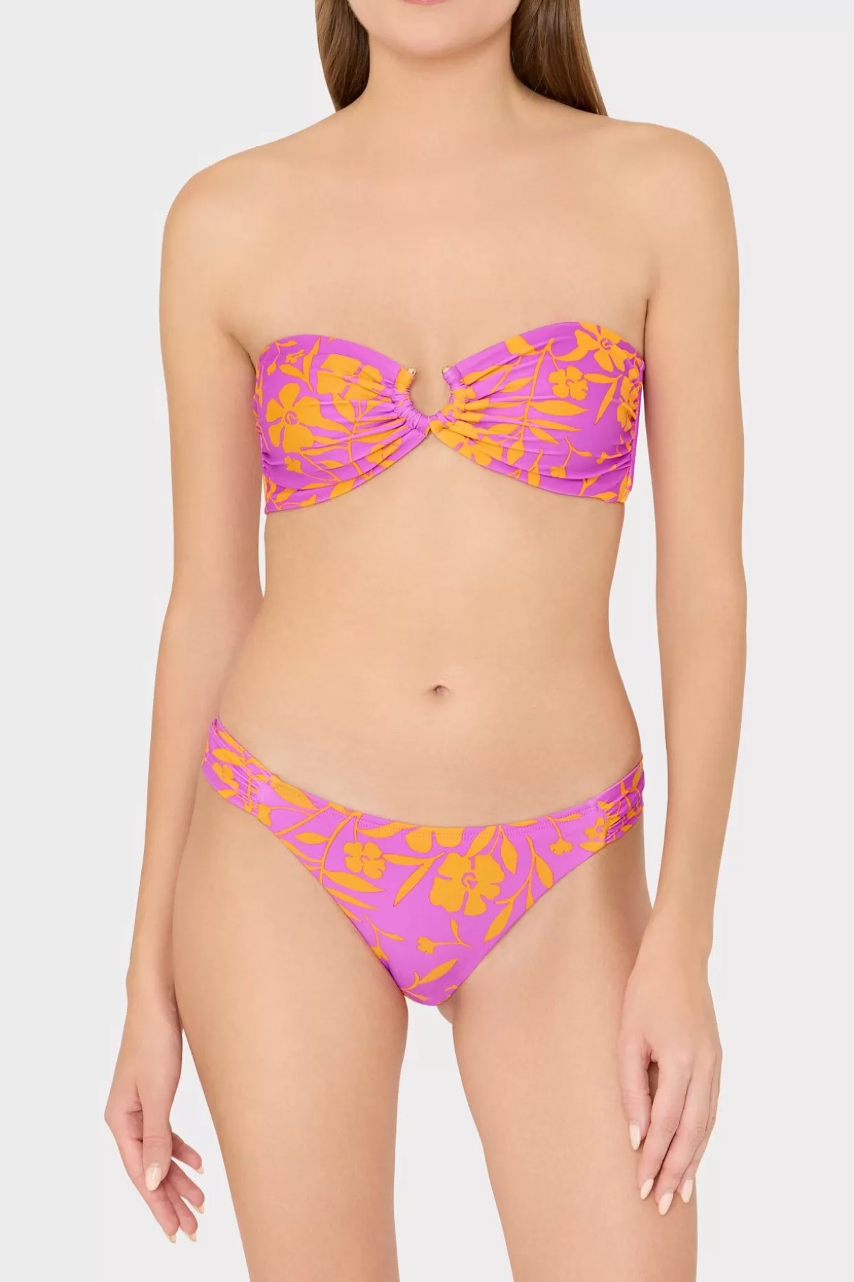 Bikinis-MILLY Marigold Aroma Ruched Sides Bikini Bottom Multi