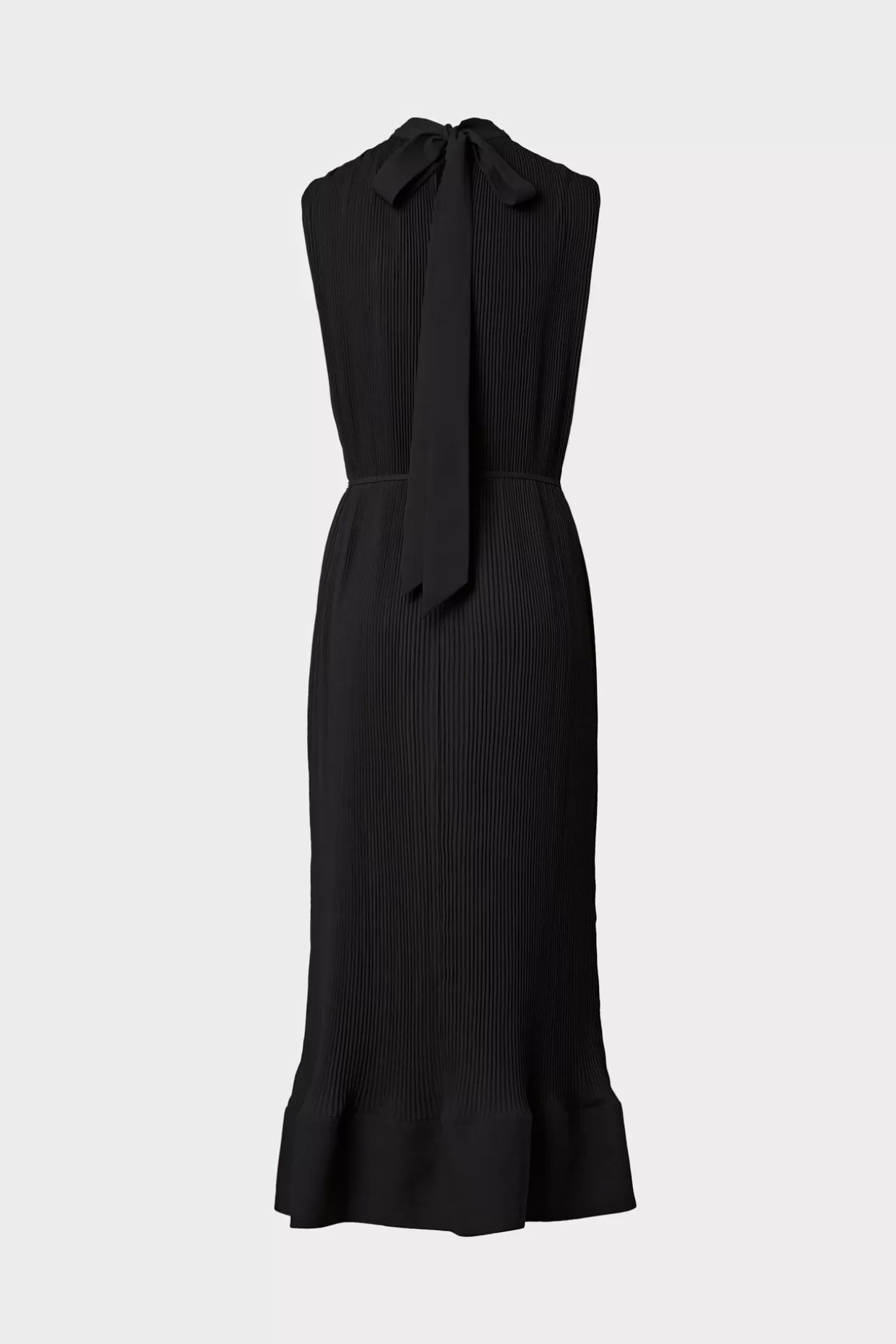 Guest Of Dresses-MILLY Melina Solid Pleated Dress Black