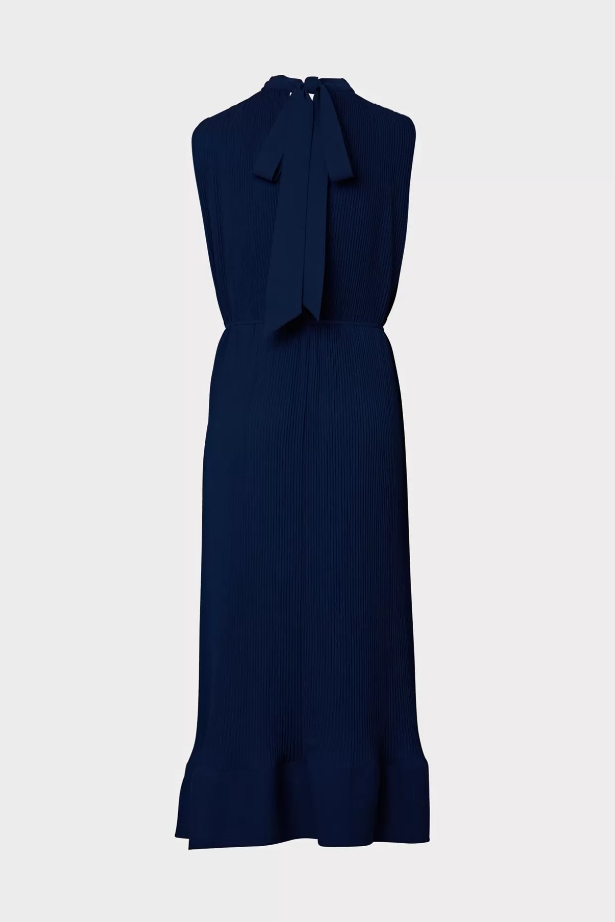 Guest Of Dresses-MILLY Melina Solid Pleated Dress Navy