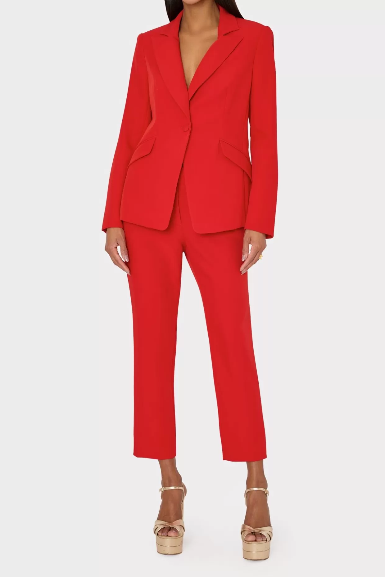 Matching Sets-MILLY Nicola Cady Pants Red