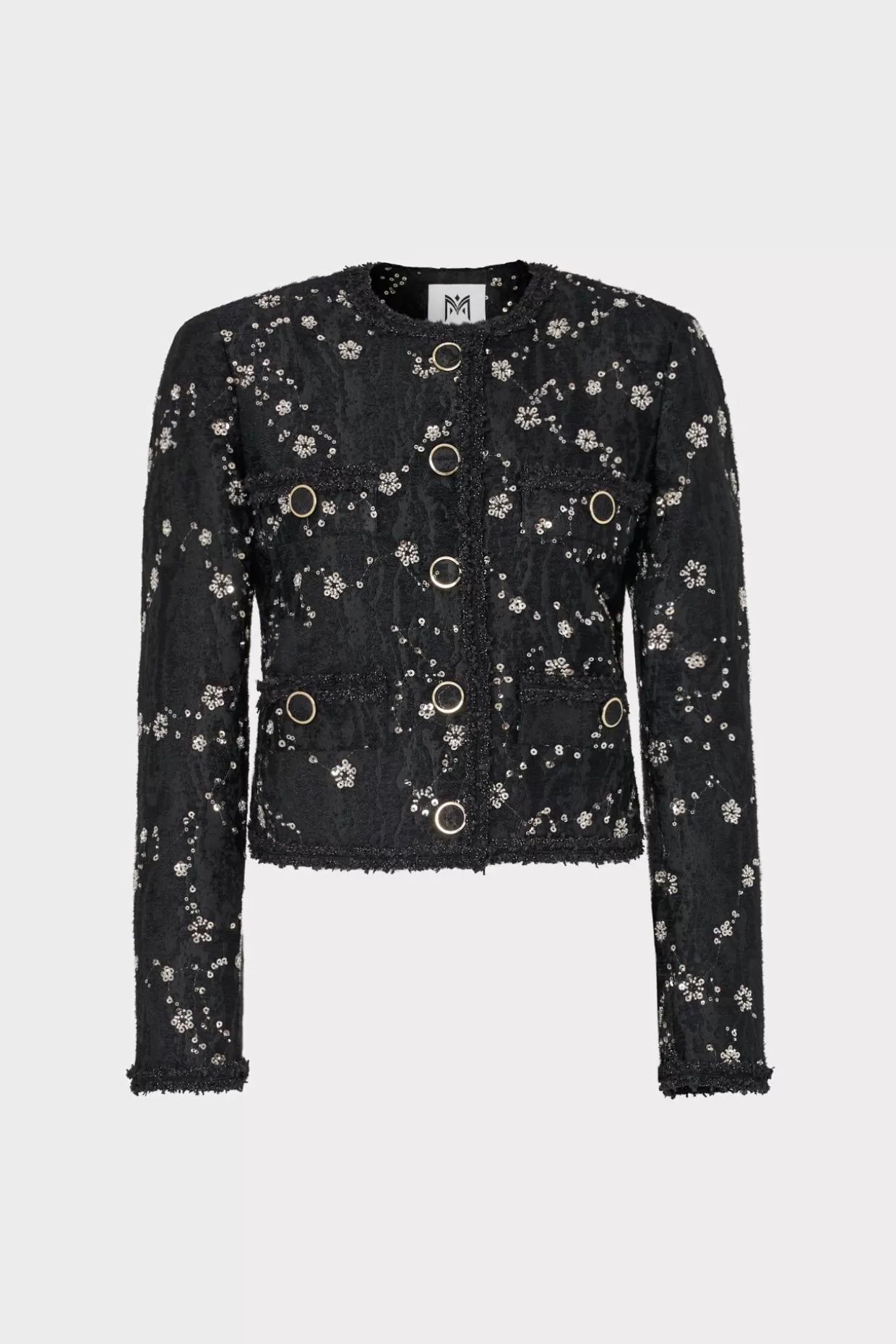 Coats & Jackets-MILLY Pheobe Beaded Jacket Black