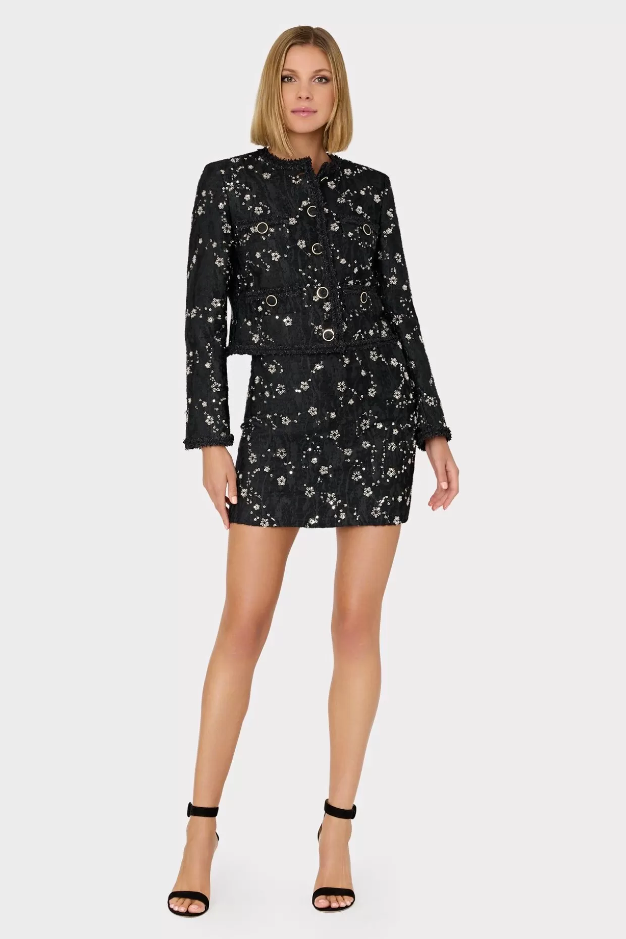 Coats & Jackets-MILLY Pheobe Beaded Jacket Black