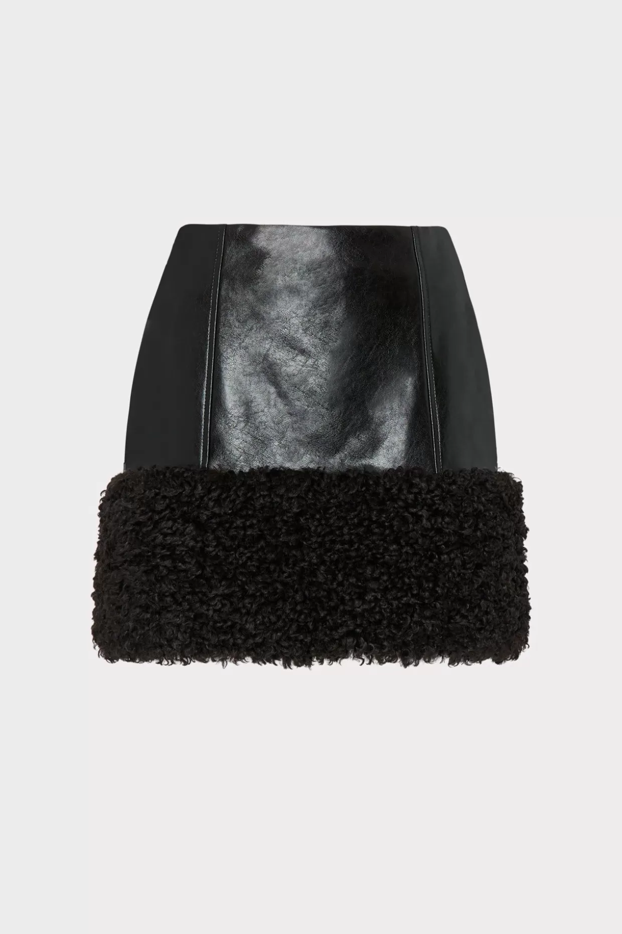 Skirts-MILLY Rochelle Crinkle Vegan Leather Skirt Black