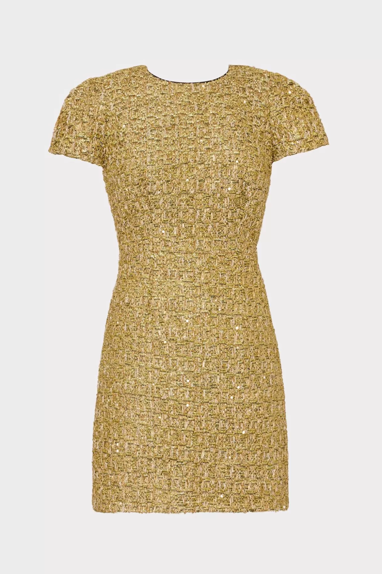 Jumpsuits & Rompers-MILLY Rowen Metallic Tweed Dress Gold