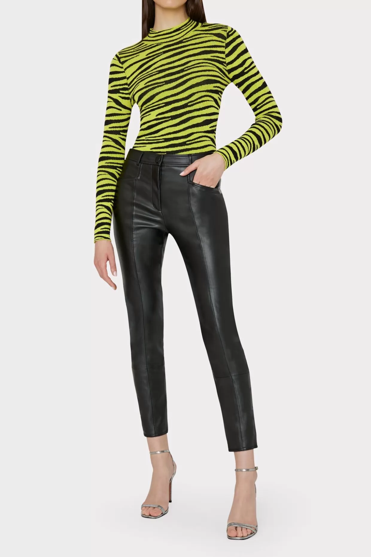 Pants-MILLY Rue Vegan Leather Pants Black