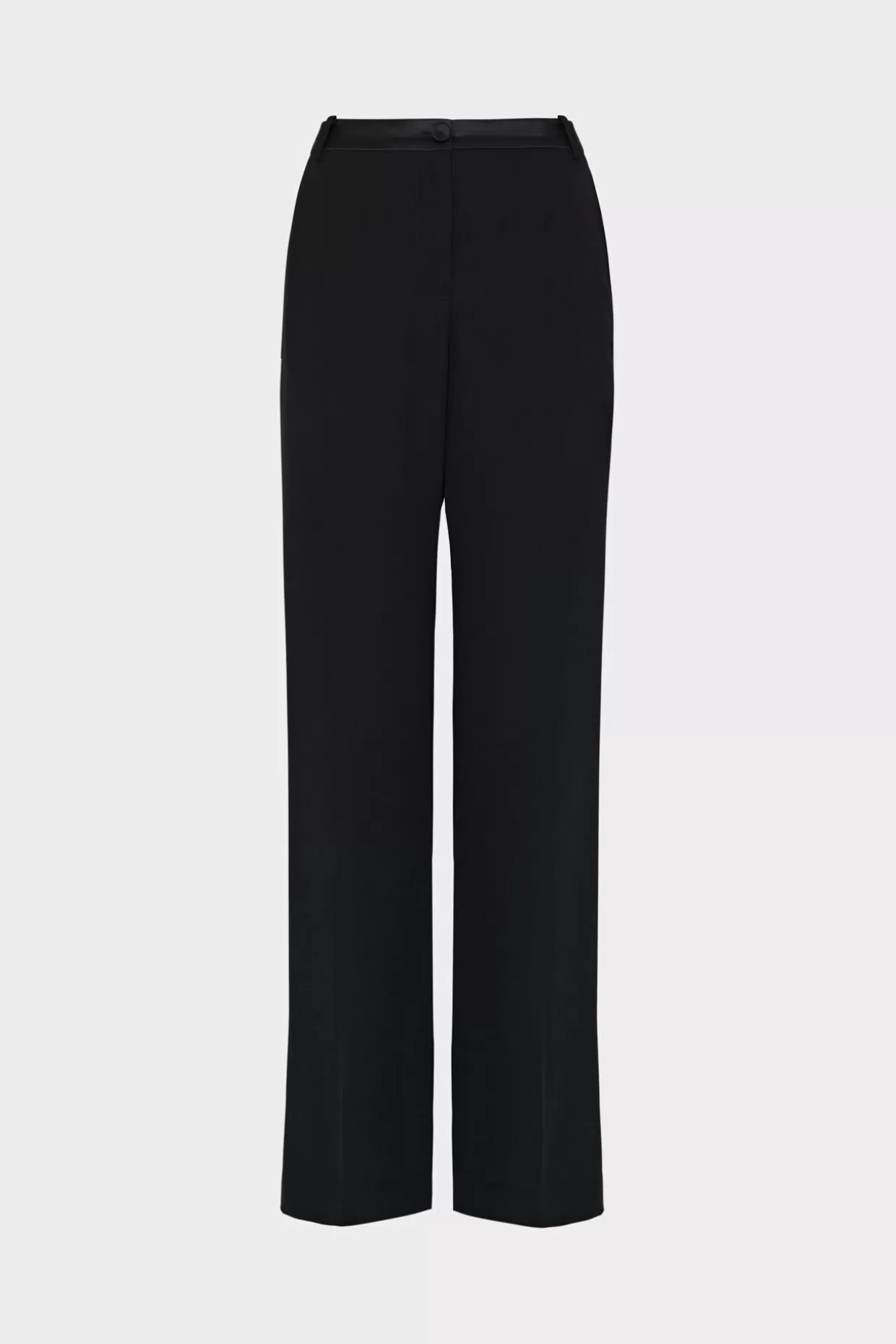 Matching Sets-MILLY Soren Low-Rise Hammered Satin Pants Black