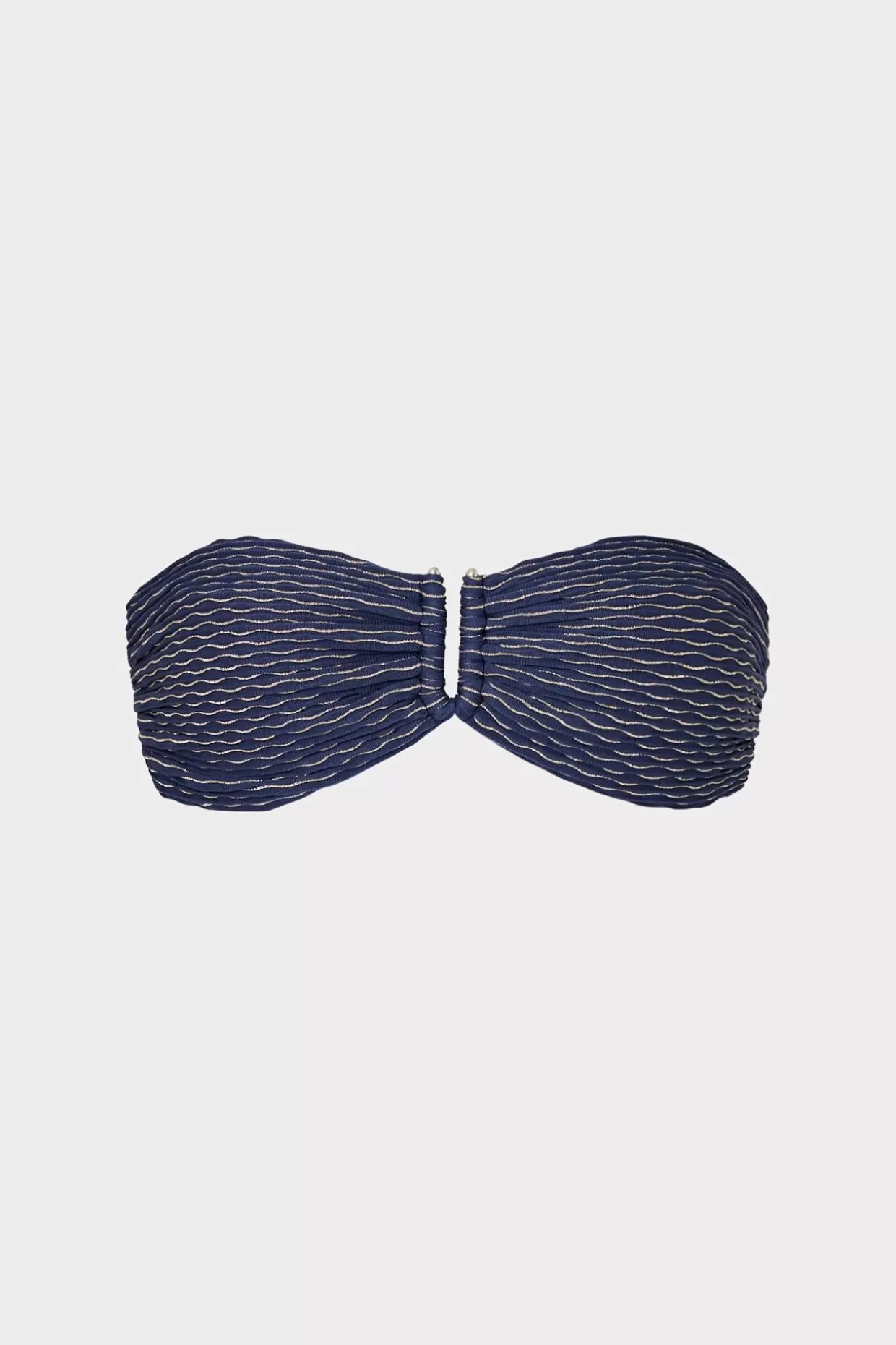 Bikinis-MILLY Verone Texture Waves Bandeau Top Navy