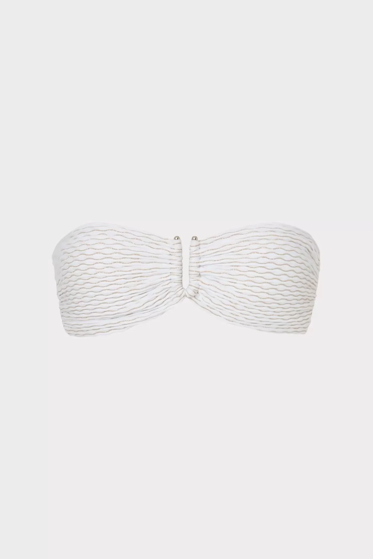 Bikinis-MILLY Verone Texture Waves Bandeau Top White